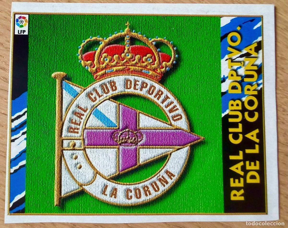 Cromos de Futebol: ESCUDO DEPORTIVO CORU&Ntilde;A 97 98 1997 1998 LIGA EDICIONES ESTE RECORTADO STICKER