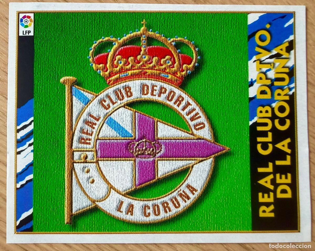 Cromos de Futebol: ESCUDO DEPORTIVO CORU&Ntilde;A 97 98 1997 1998 LIGA EDICIONES ESTE RECORTADO STICKER