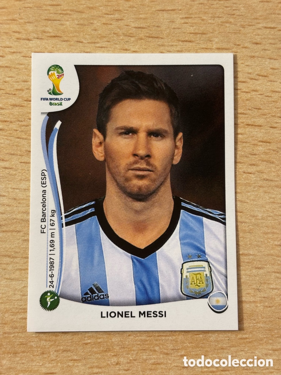 Fu&szlig;ball-Sticker: # 430 Messi Argentina FIFA Mundial Brasil 2014 Panini