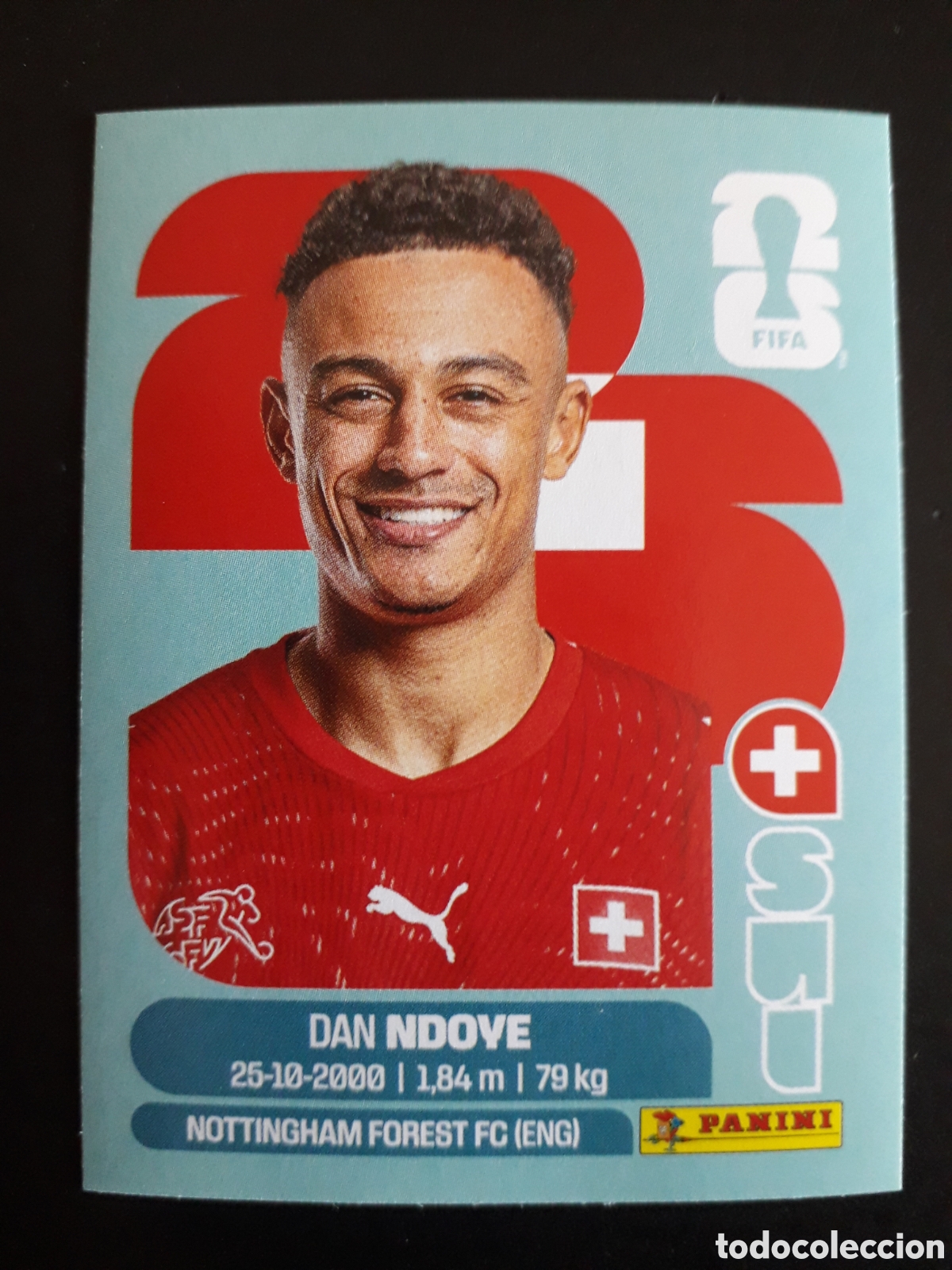 Cromos de f&uacute;tbol: NDOVE SUIZA SUI 19 MUNDIAL F&Uacute;TBOL 2026 FIFA WORLD CUP PANINI SIN PEGAR PEDIDO M&Iacute;NIMO 3&euro;