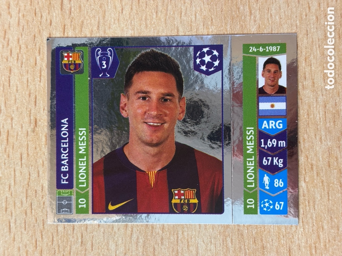 Cromos de f&uacute;tbol: # 426 Messi FC Barcelona UEFA Champions League 2014-2015 Panini