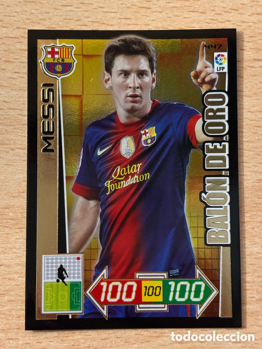 Fu&szlig;ball-Sticker: Messi FC Barcelona Bal&oacute;n de Oro Adrenalyn 2012-13 Nuevo