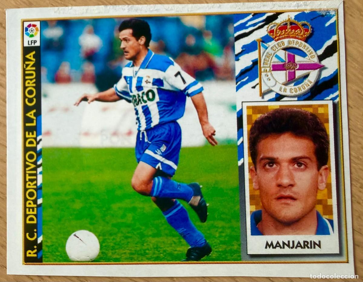 Cartes &agrave; collectionner de Football: MANJARIN DEPORTIVO CORU&Ntilde;A 97 98 1997 1998 LIGA EDICIONES ESTE RECORTADO STICKER