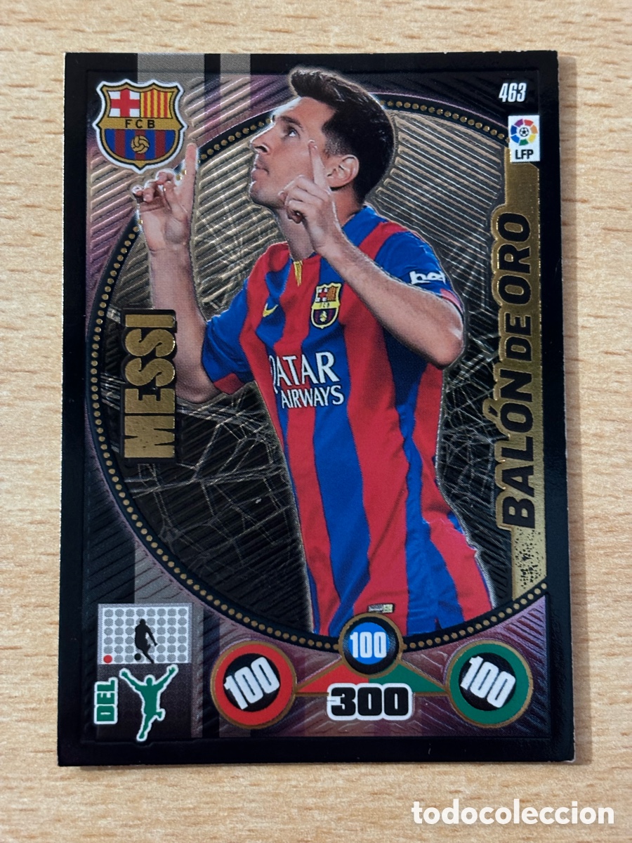 Cromos de f&uacute;tbol: # 463 Messi FC Barcelona Bal&oacute;n de Oro Adrenalyn 2014-15 nuevo