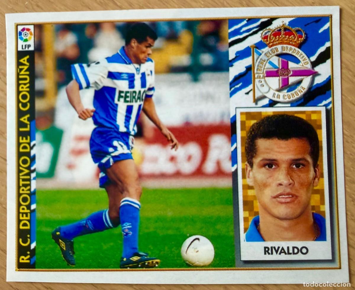 Cartes &agrave; collectionner de Football: RIVALDO BAJA DEPORTIVO CORU&Ntilde;A 97 98 1997 1998 LIGA EDICIONES ESTE RECORTADO STICKER