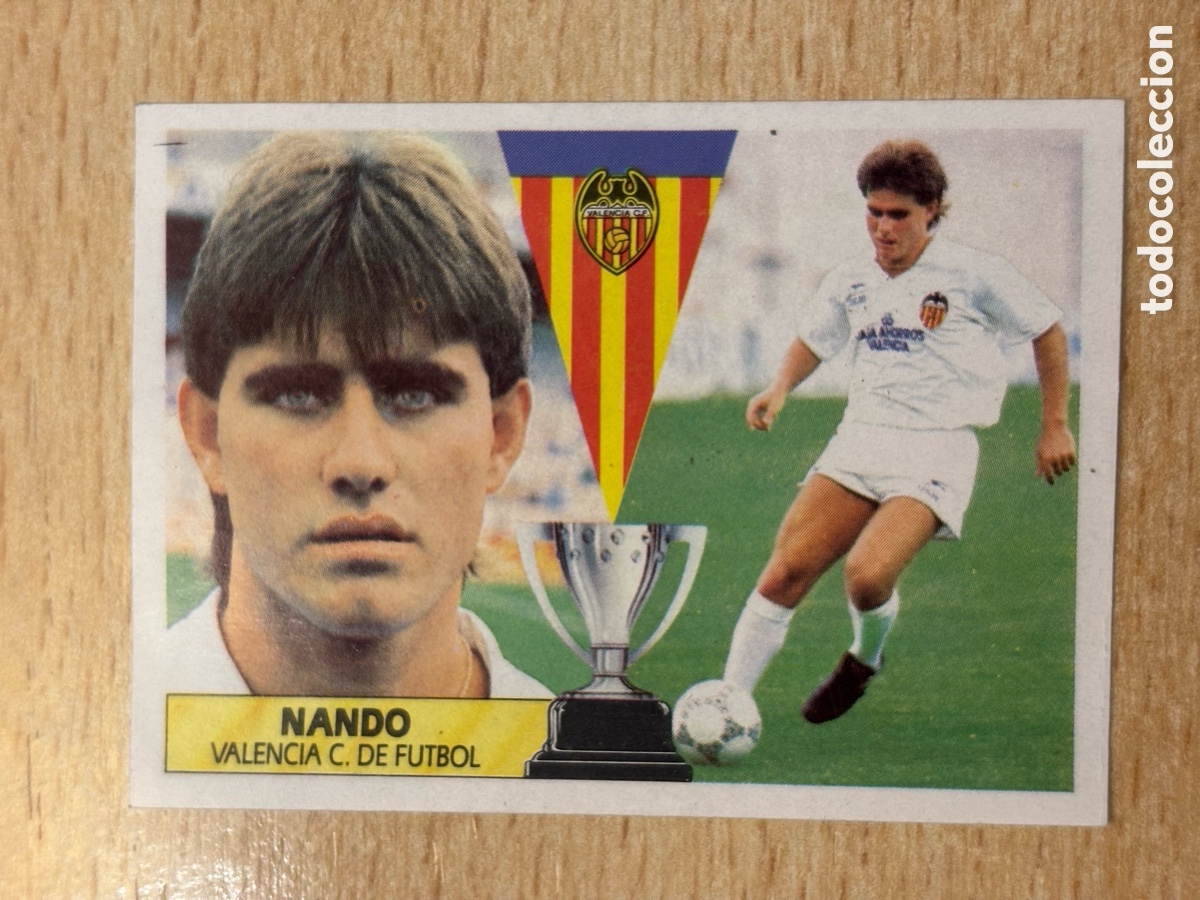 Fu&szlig;ball-Sticker: Nando Fichaje 35 Valencia CF Ediciones Este 87-88 1987-1988 sin pegar