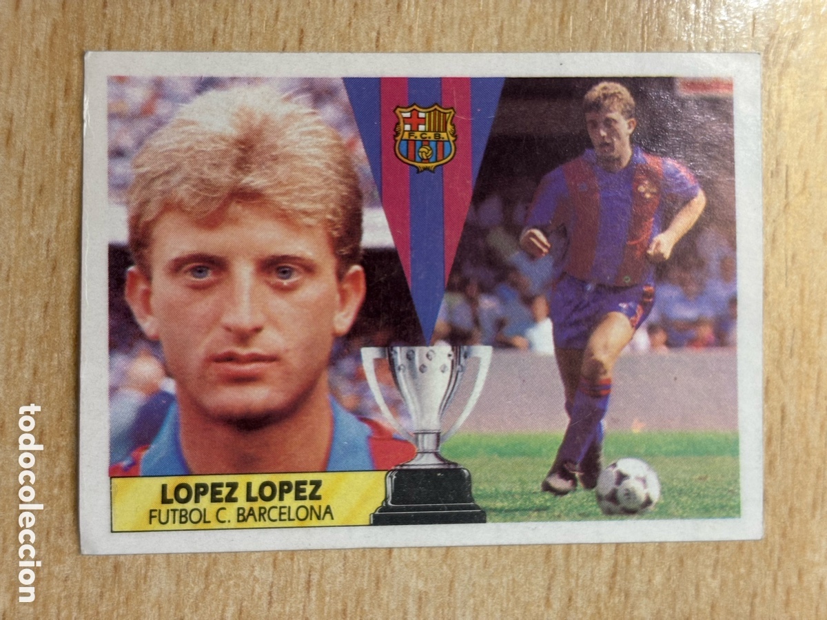 Football Stickers: L&oacute;pez L&oacute;pez Fichaje 27 FC Barcelona Ediciones Este 87-88 1987-1988 sin pegar