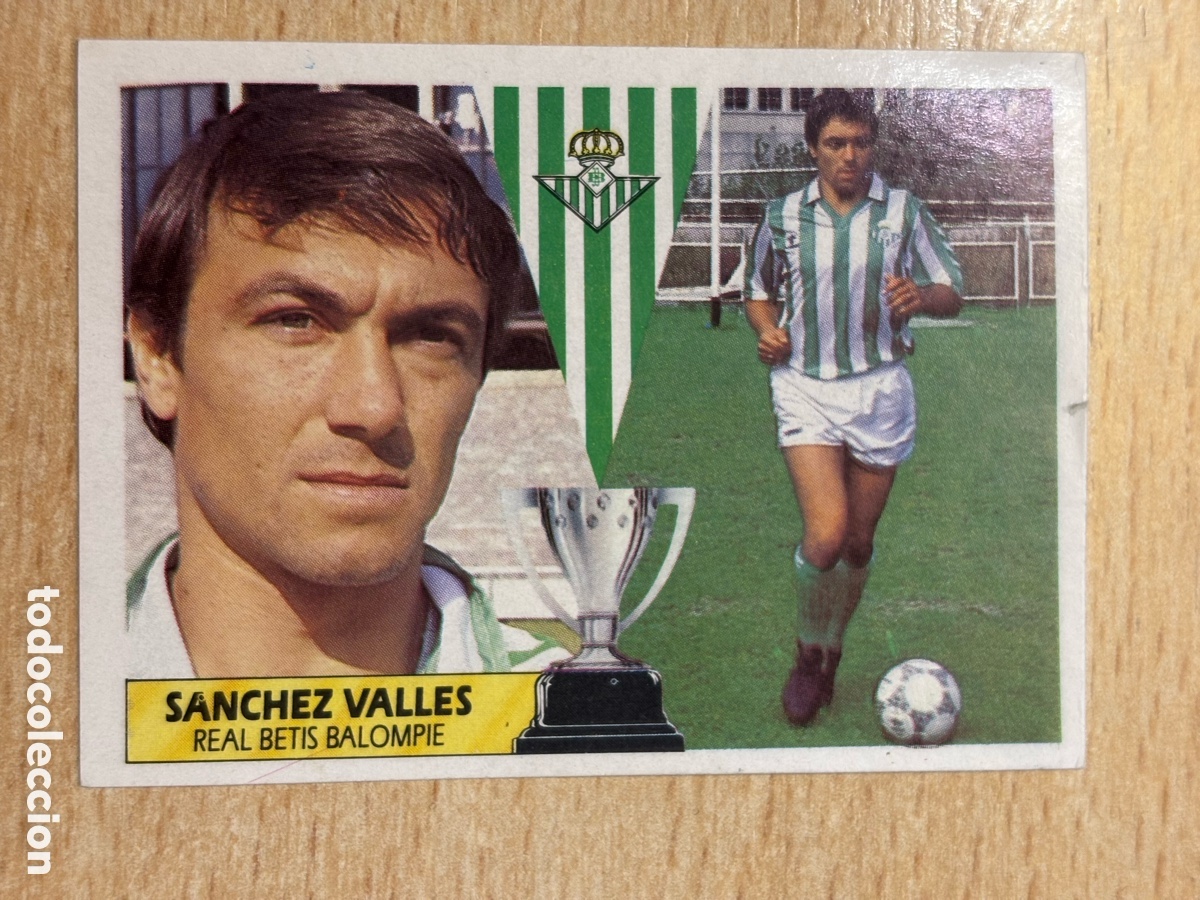 Football Stickers: S&aacute;nchez Valles Fichaje 21 Real Betis Ediciones Este 87-88 1987-1988 sin pegar