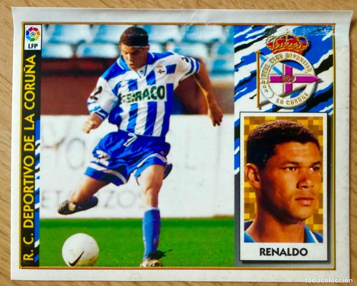 Football Stickers: RENALDO BAJA DEPORTIVO CORU&Ntilde;A 97 98 1997 1998 LIGA EDICIONES ESTE VENTANILLA STICKER