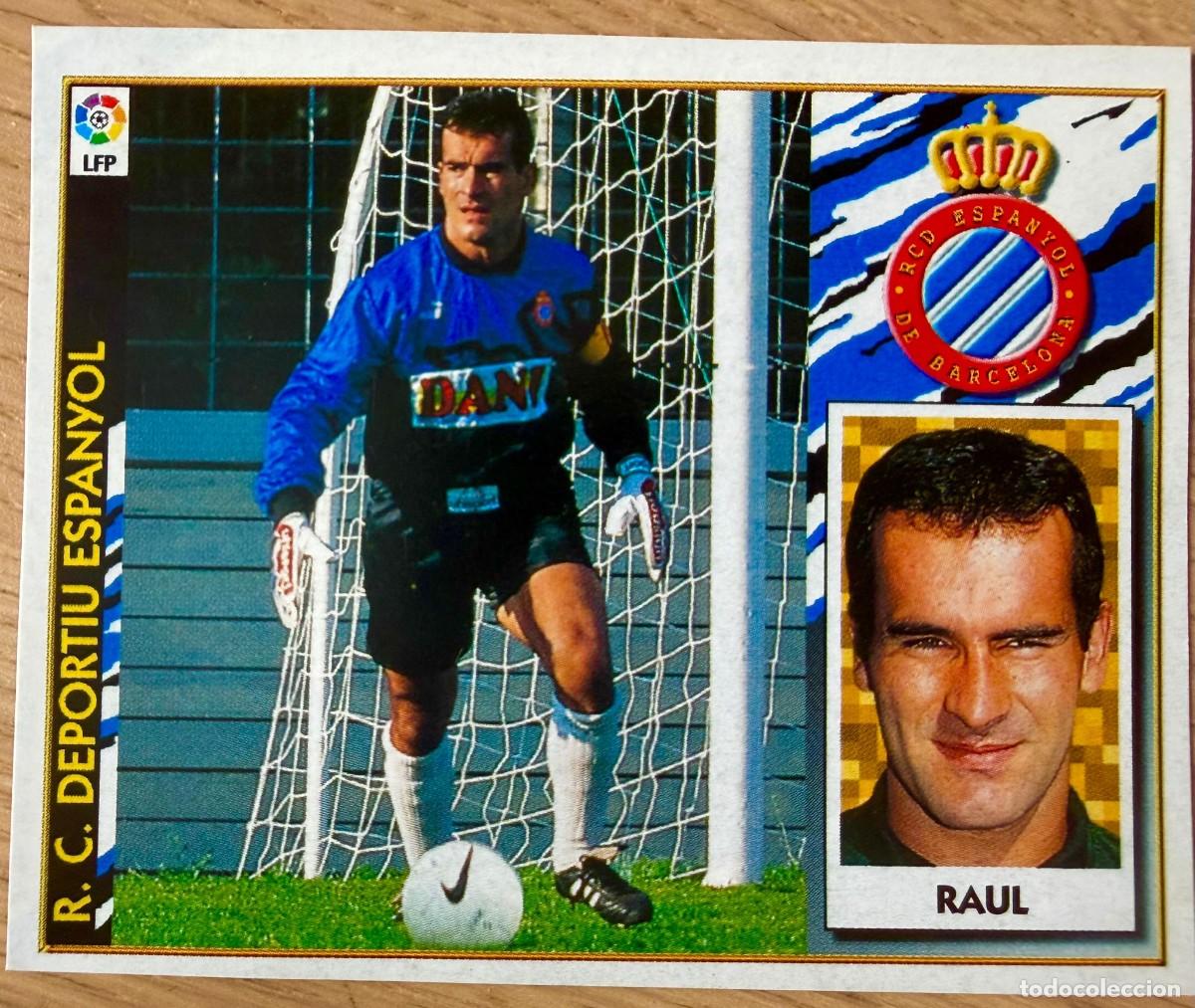 Fu&szlig;ball-Sticker: RAUL ESPANYOL ESPA&Ntilde;OL 97 98 1997 1998 LIGA EDICIONES ESTE RECORTADO STICKER