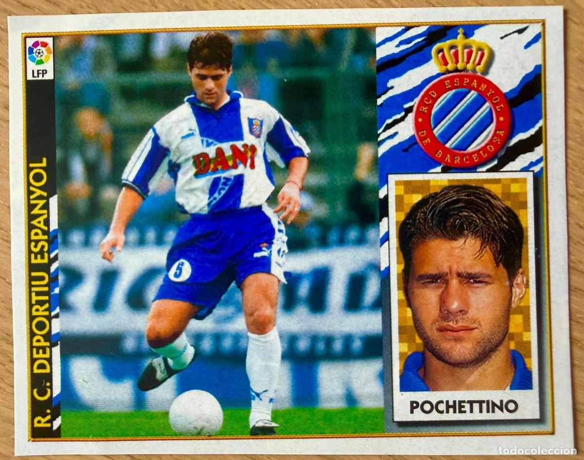 Fu&szlig;ball-Sticker: POCHETTINO ESPANYOL ESPA&Ntilde;OL 97 98 1997 1998 LIGA EDICIONES ESTE RECORTADO STICKER