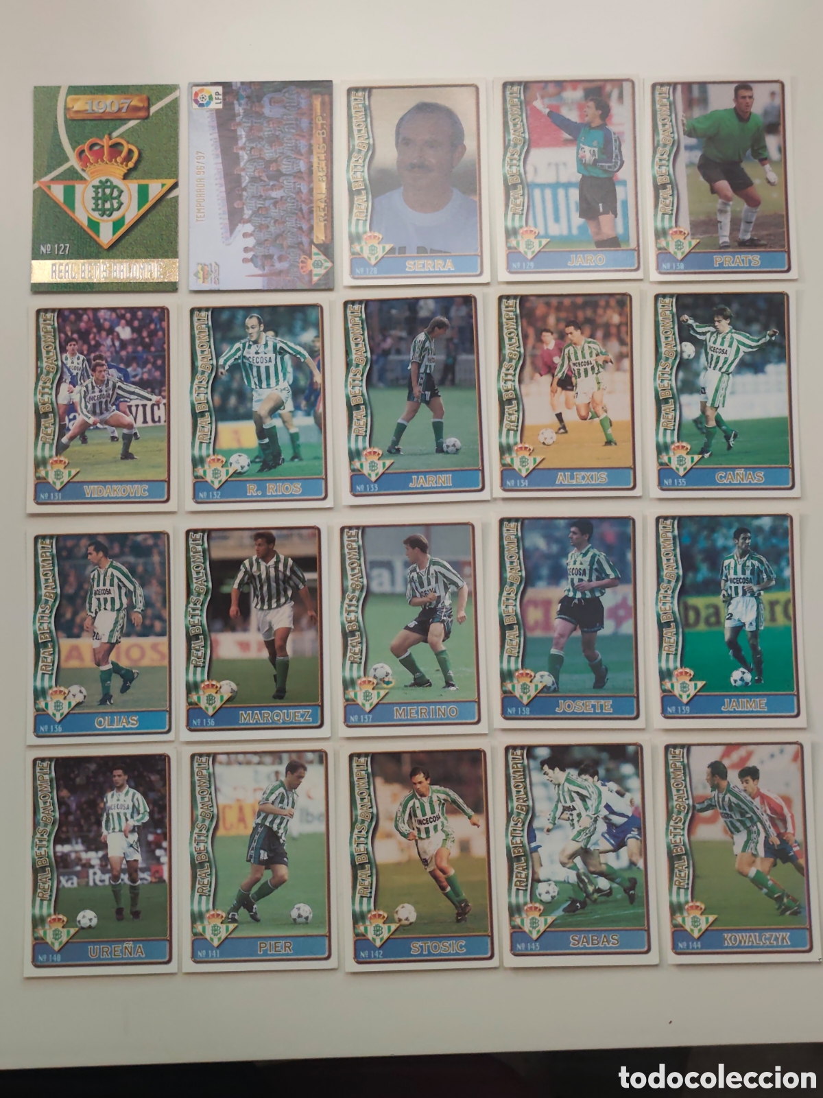 Cromos de Futebol: 20 CARDS REAL BETIS MUNDICROMO 1996 1997 #