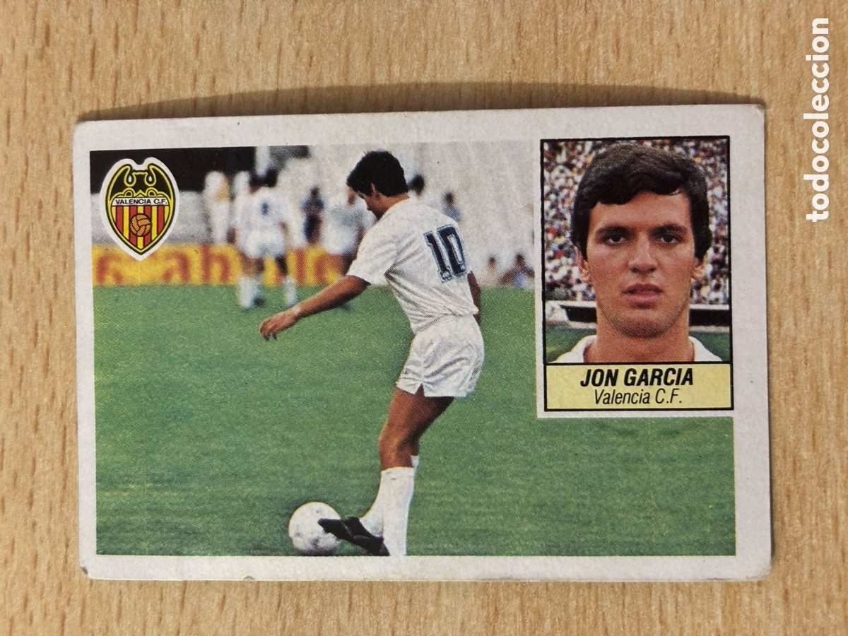 Cromos de f&uacute;tbol: Jon Garc&iacute;a Fichaje 37 Valencia CF Ediciones Este 84-85 1984-1985 sin pegar