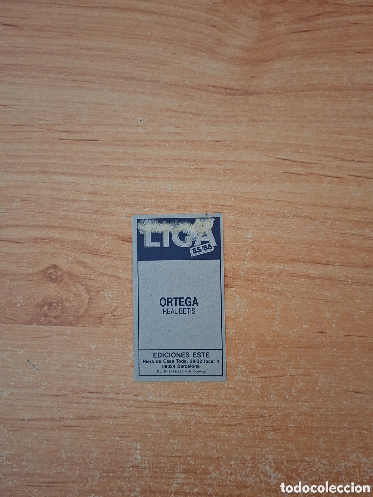 Cromos de Futebol: Este 85 86 ortega betis sin coloca despegado ver fotos