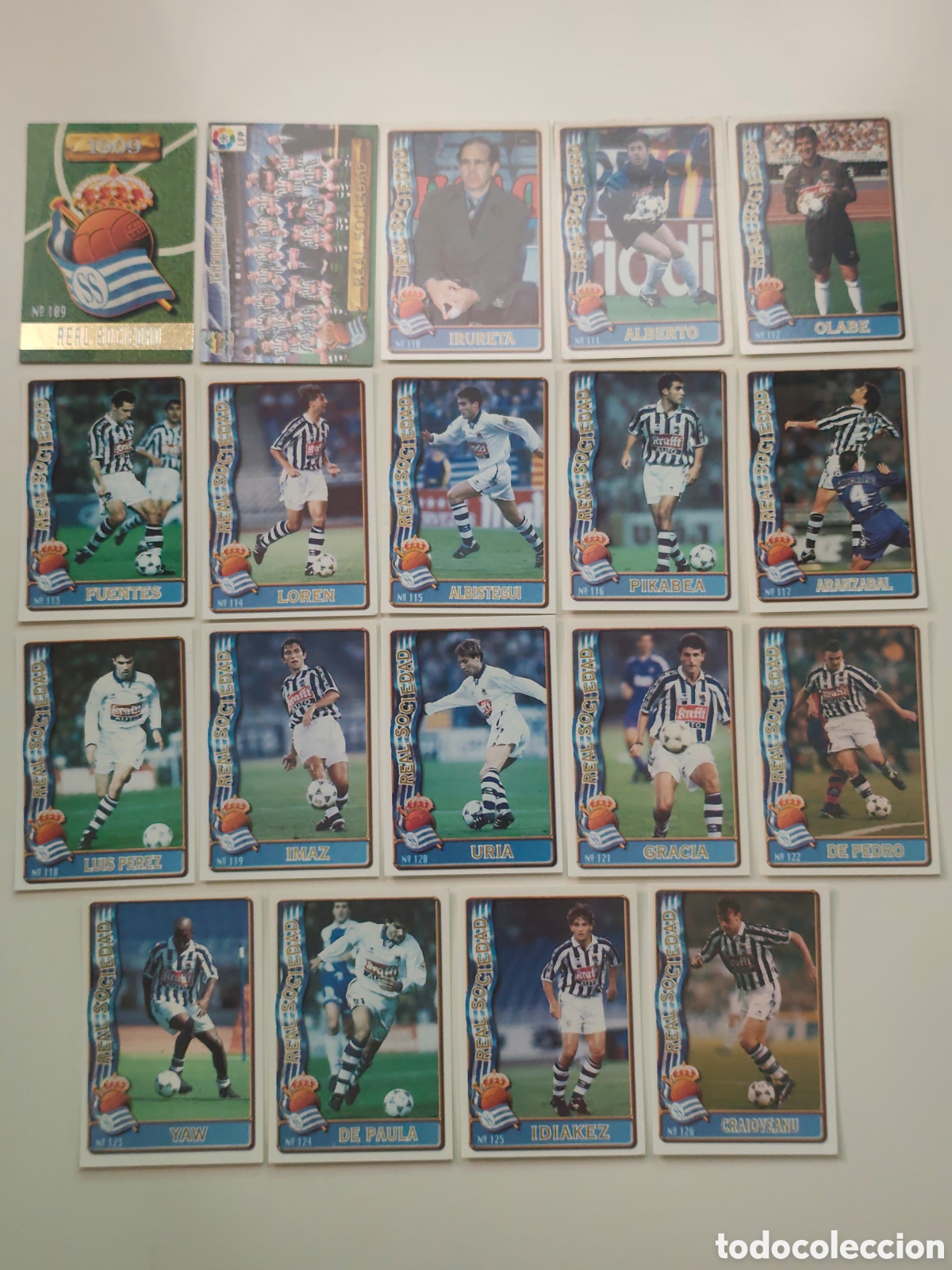 Cromos de Futebol: 19 CARDS REAL SOCIEDAD MUNDICROMO 1996 1997 #