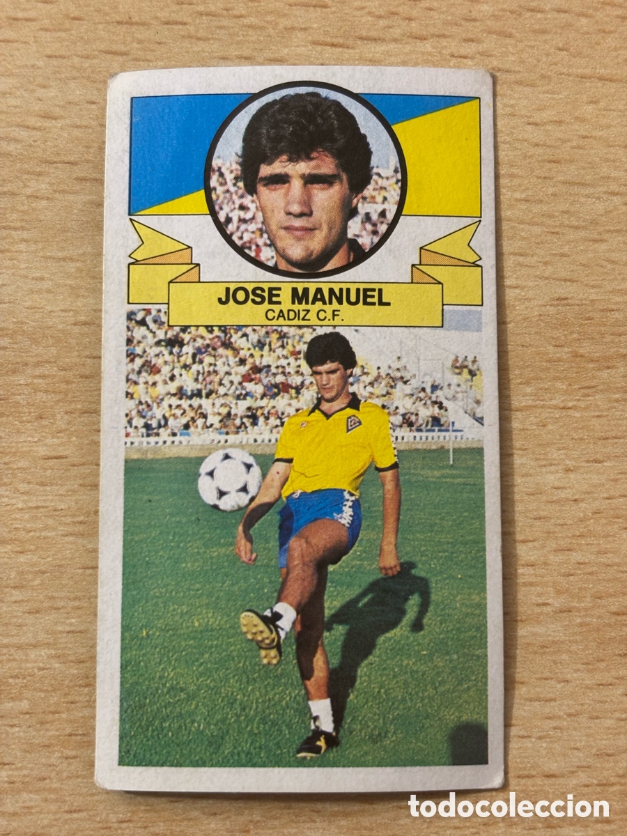 Fu&szlig;ball-Sticker: Jos&eacute; Manuel Fichaje 37 Cadiz CF Ediciones Este 85-86 1985-1986 sin pegar