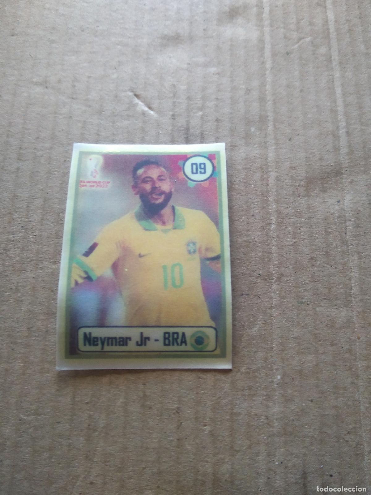 Cromos de f&uacute;tbol: 9 NEYMAR BRASIL CROMO FUTBOL MUNDIAL 2022 WORLD CUP EDITADO EN BRASIL