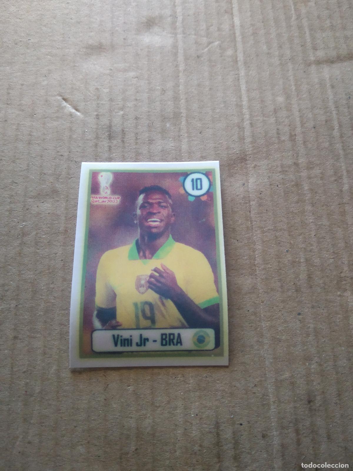 Cromos de f&uacute;tbol: 10 VINI VINICIUS JR BRASIL CROMO FUTBOL MUNDIAL 2022 WORLD CUP EDITADO EN BRASIL