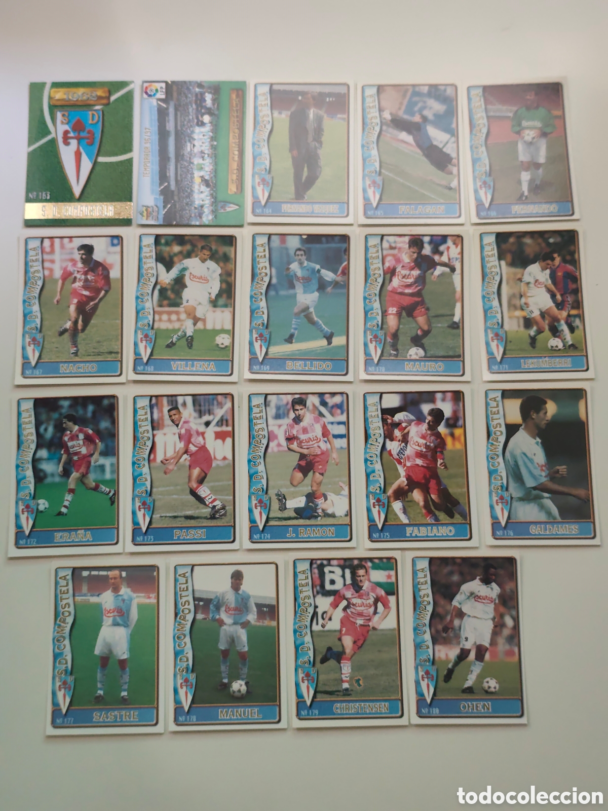 Cromos de f&uacute;tbol: 19 CARDS COMPOSTELA MUNDICROMO 1996 1997 #