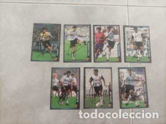 Cromos de f&uacute;tbol: Cromos futbol firmado Valencia