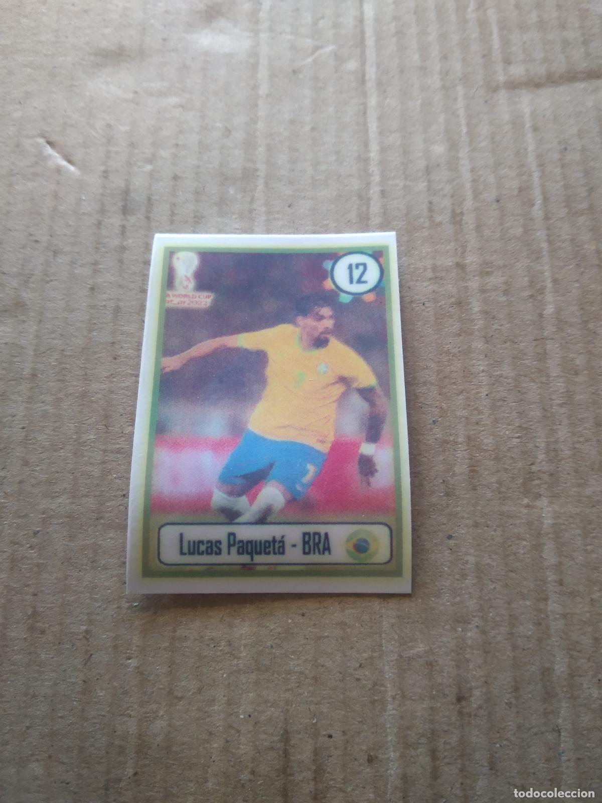 Cromos de f&uacute;tbol: 12 LUCAS PAQUETA BRASIL CROMO FUTBOL MUNDIAL 2022 WORLD CUP EDITADO EN BRASIL