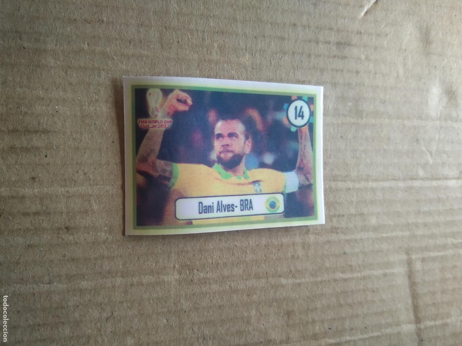Cromos de f&uacute;tbol: 14 DANI ALVES BRASIL CROMO FUTBOL MUNDIAL 2022 WORLD CUP EDITADO EN BRASIL