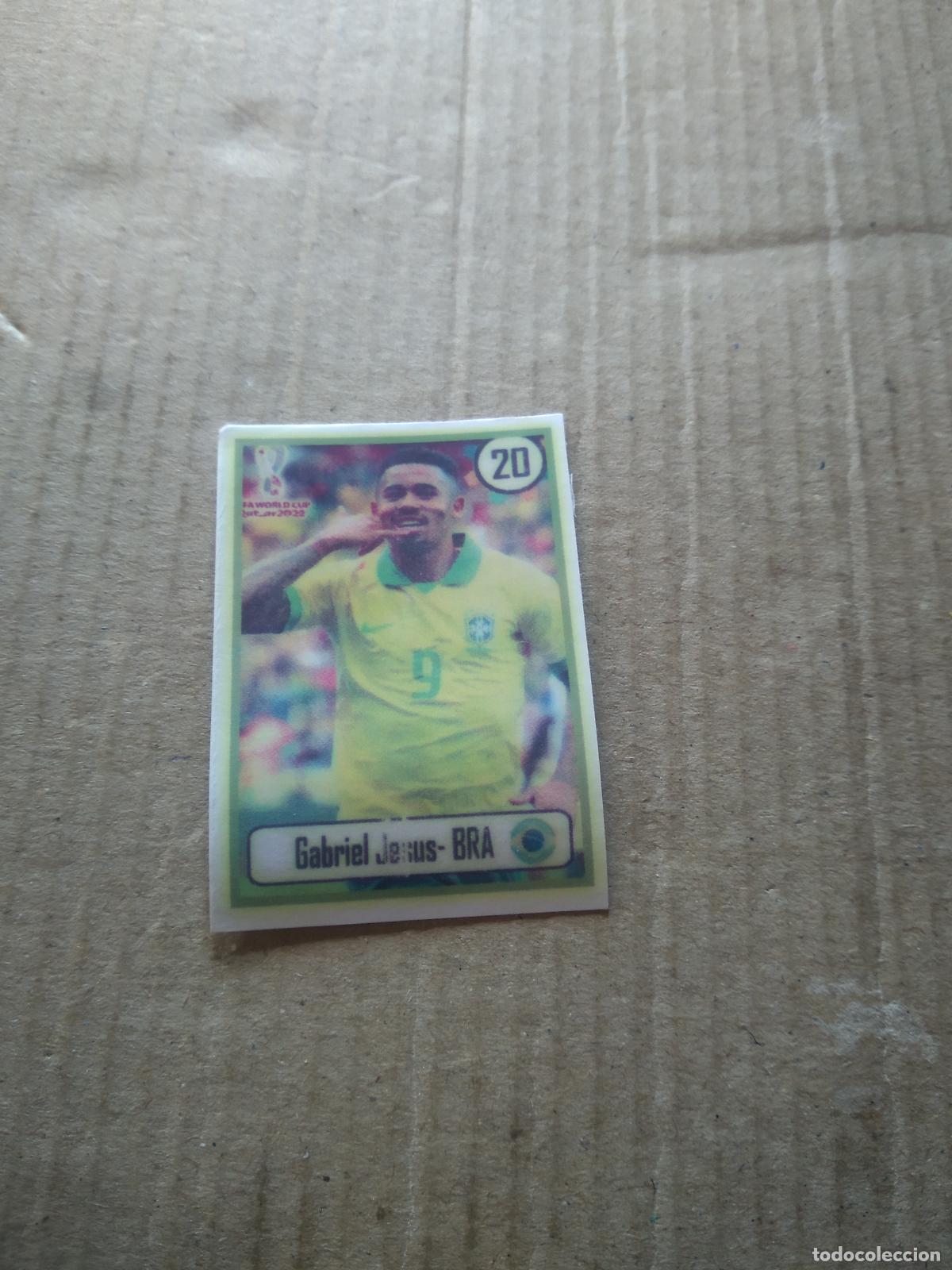 Fu&szlig;ball-Sticker: 20 GABRIEL JESUS BRASIL CROMO FUTBOL MUNDIAL 2022 WORLD CUP EDITADO EN BRASIL