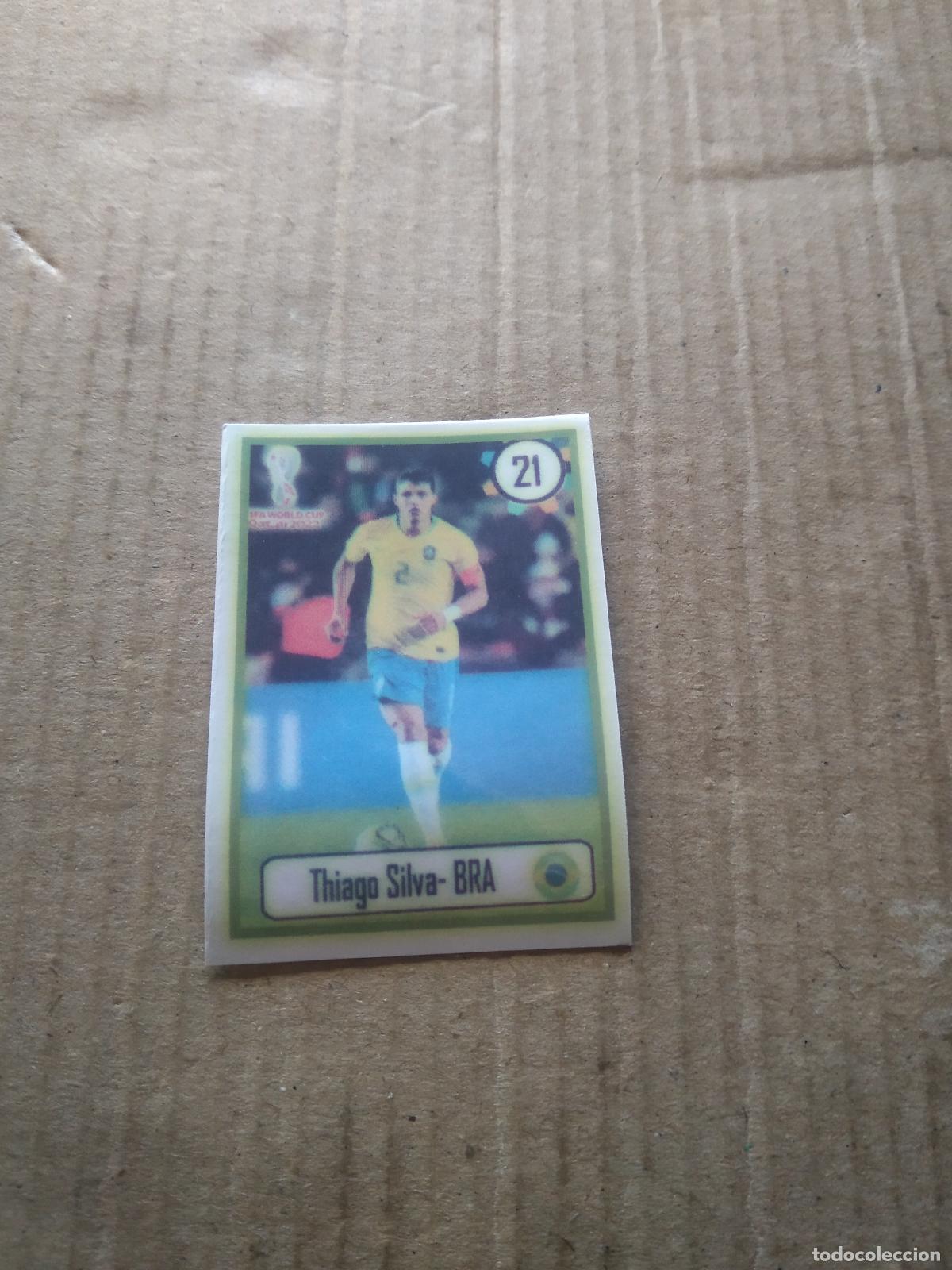Cartes &agrave; collectionner de Football: 21 THIAGO SILVA BRASIL CROMO FUTBOL MUNDIAL 2022 WORLD CUP EDITADO EN BRASIL