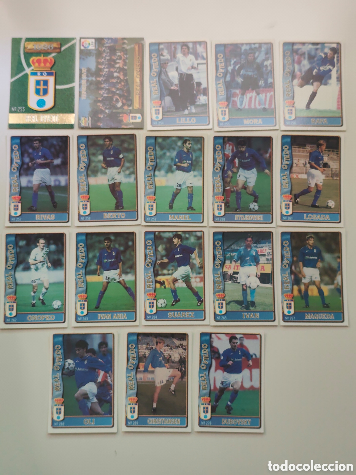 Cromos de f&uacute;tbol: 18 CARDS REAL OVIEDO MUNDICROMO 1996 1997 #