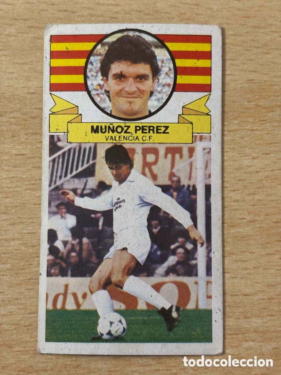 Cromos de f&uacute;tbol: Mu&ntilde;oz Perez Fichaje 26 Valencia CF Ediciones Este 85-86 1985-1986 sin pegar