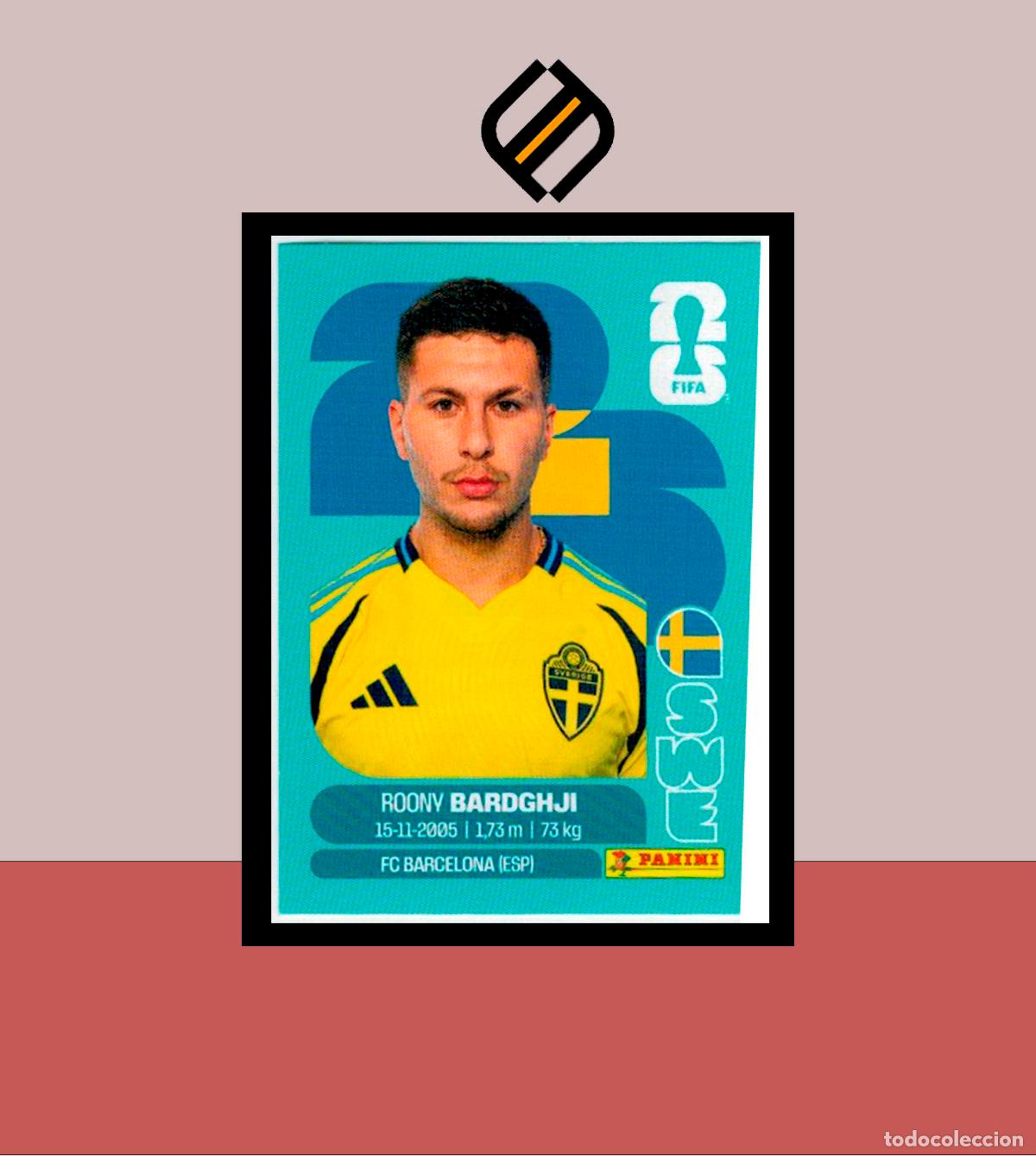 Cromos de f&uacute;tbol: PANINI FIFA CLUB WORLD CUP 2026 26 SWE 16 ROONY BARDGHJI SUECIA STICKER MUNDIAL MEX CAN USA LIGA