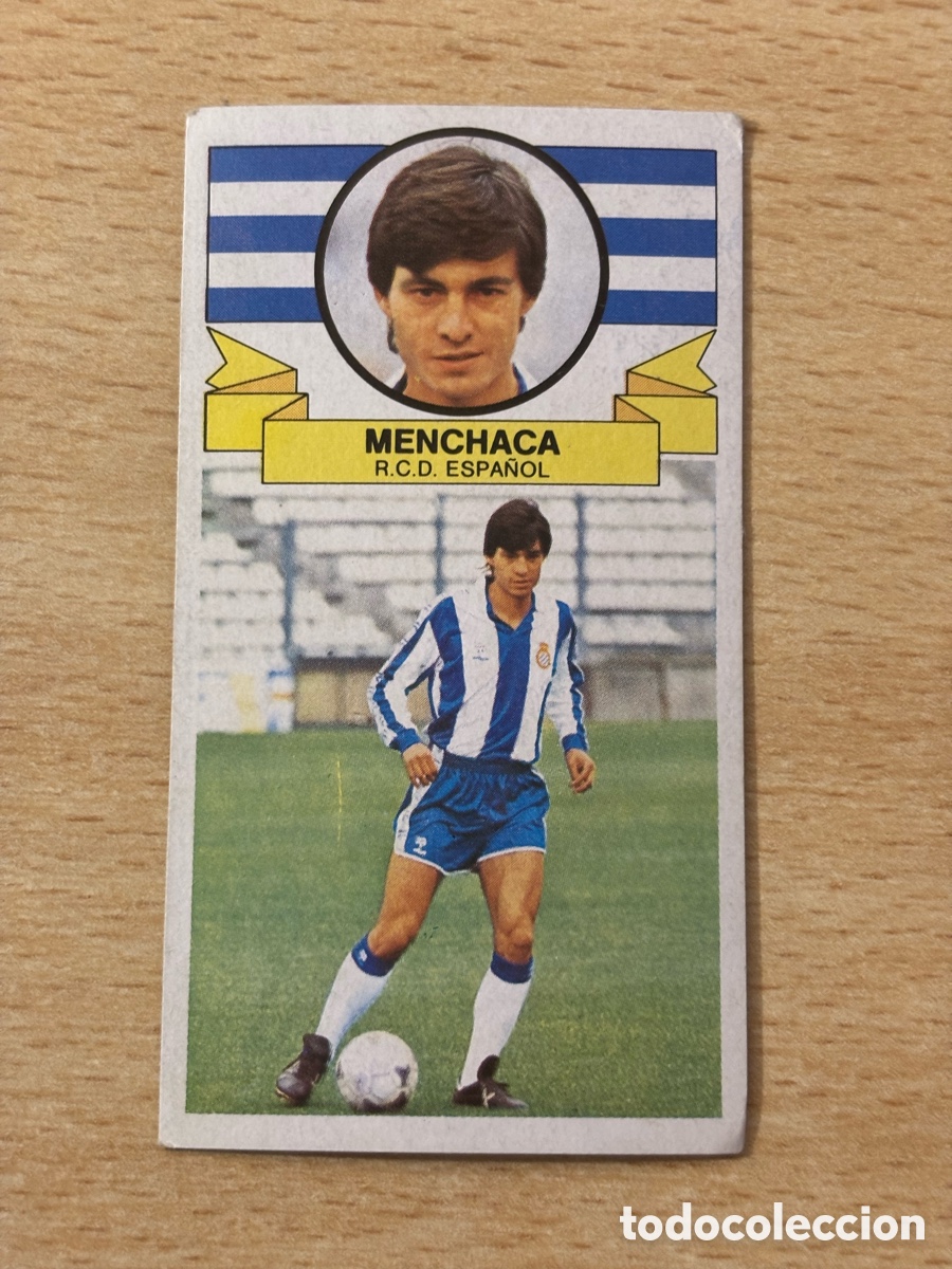 Cromos de f&uacute;tbol: Menchaca fichaje 21 RCD Espa&ntilde;ol Ediciones Este 85-86 1985-1986 sin pegar