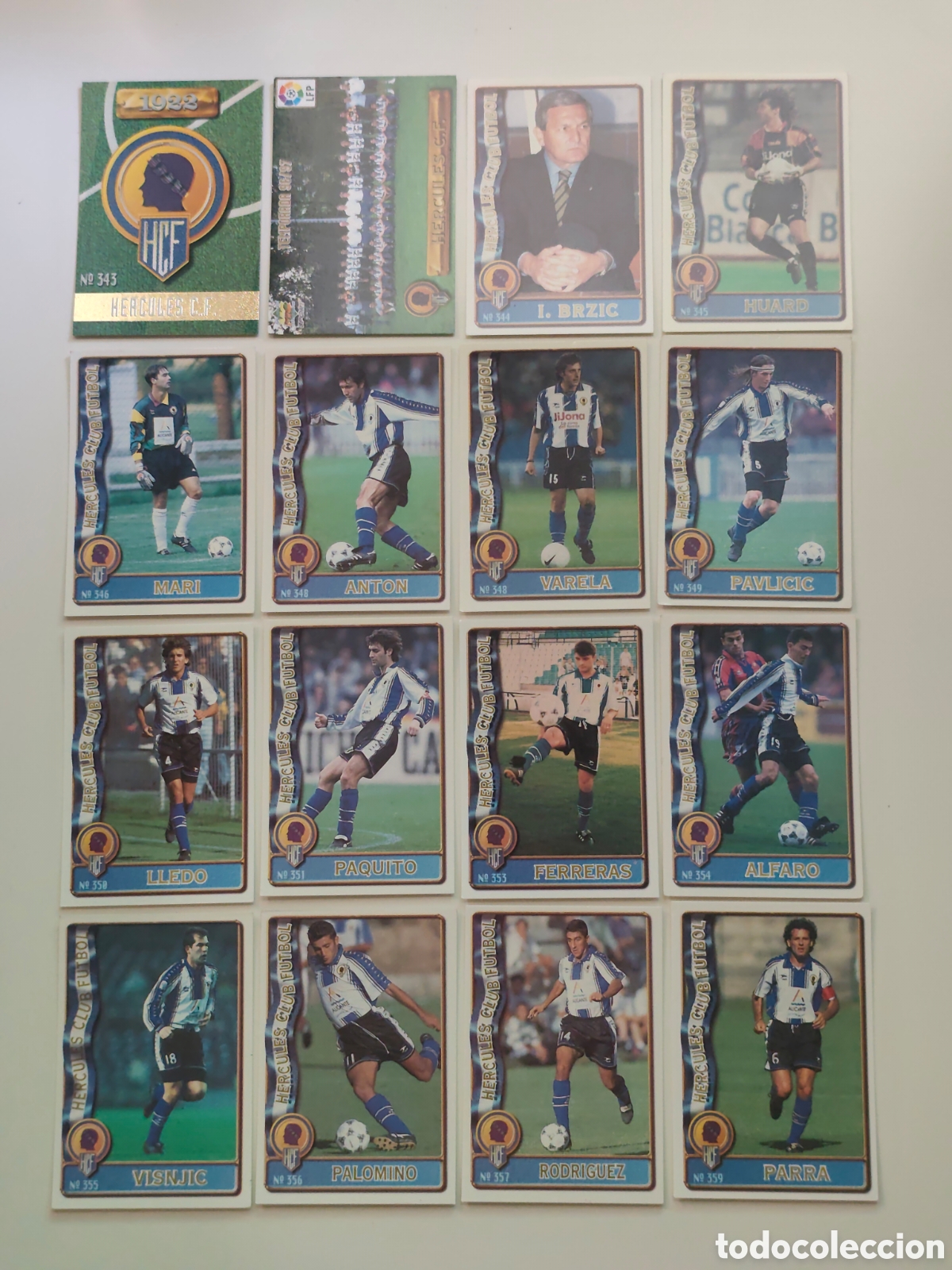 Cromos de f&uacute;tbol: 16 CARDS H&Eacute;RCULES MUNDICROMO 1996 1997 #