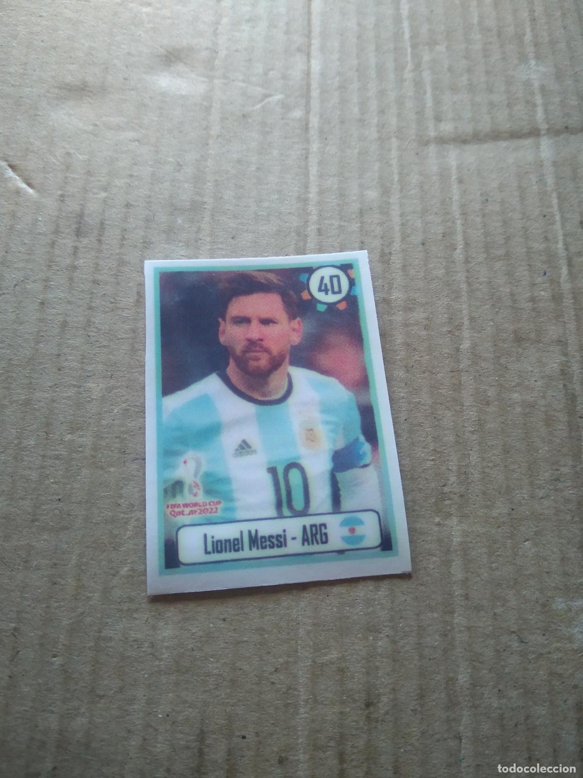 Cromos de f&uacute;tbol: 40 LIONEL MESSI ARGENTINA CROMO FUTBOL MUNDIAL 2022 WORLD CUP EDITADO EN BRASIL