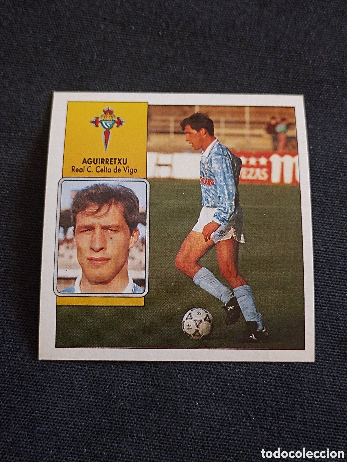 Cromos de f&uacute;tbol: Aguirretxu ( Real Club Celta de Vigo ). Liga este 92-93. Nunca pegado