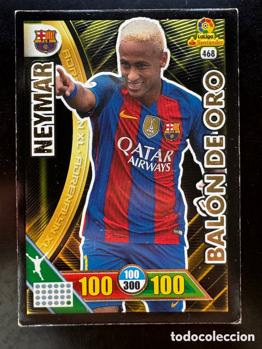 Cromos de f&uacute;tbol: Neymar Bal&oacute;n de Oro Barcelona 2016/17