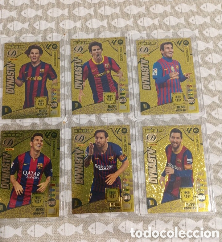 Fu&szlig;ball-Sticker: Lote cartas Messi serie dynasty bal&oacute;n de oro