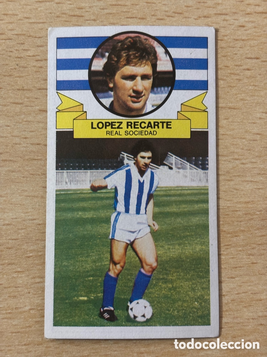Cromos de f&uacute;tbol: L&oacute;pez Recarte Fichaje 2 Real Sociedad Ediciones Este 85-86 1985-1986 sin pegar