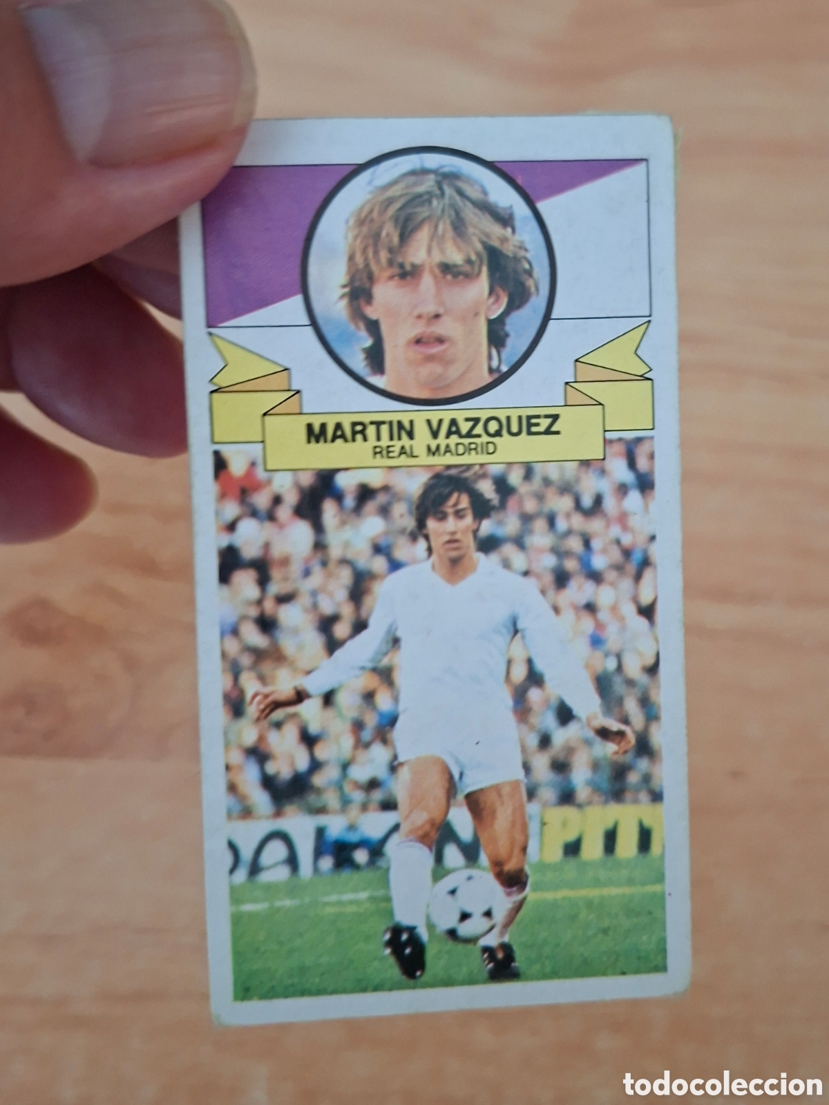 Football Stickers: Este 85 86 martin V&aacute;zquez Madrid sin pegar despegado ver fotos