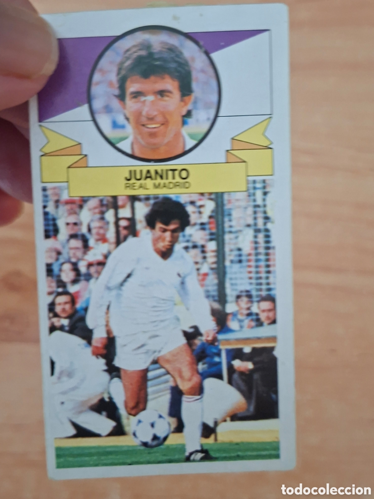 Football Stickers: Este 85 86 juanito Madrid sin publicidad despegado ver fotos
