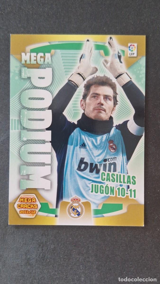 Cromos de Futebol: L2 CASILLAS REAL MADRID JUGON 10 11 MEGA PODIUM 368 PANINI MEGACRACKS 2011 2012 11 12