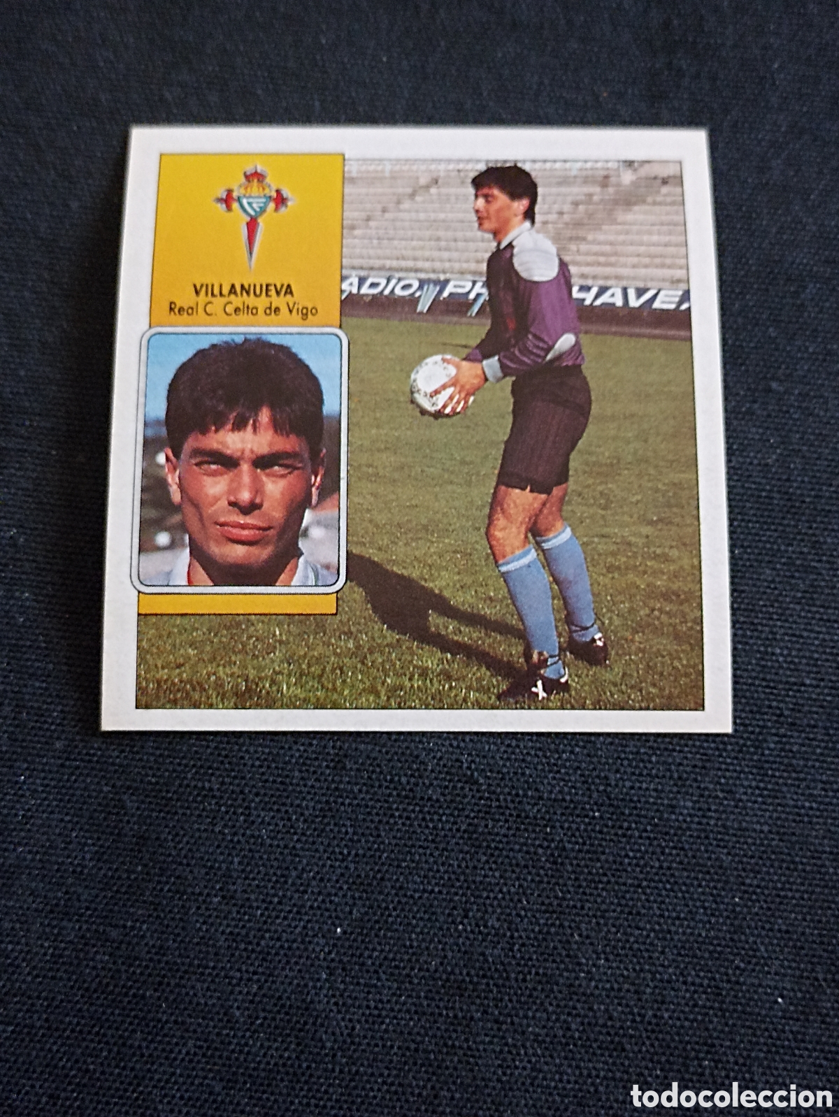 Cromos de f&uacute;tbol: Villanueva ( Real Club Celta de Vigo ). Liga este 92-93. Nunca pegado