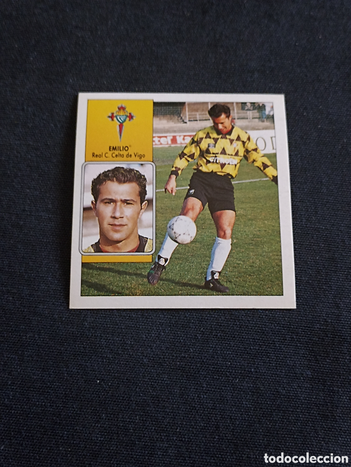 Cromos de f&uacute;tbol: Emilio ( Real Club Celta de Vigo ). Liga este 92-93. Nunca pegado