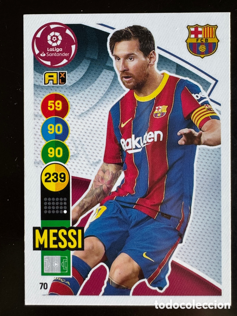 Cromos de f&uacute;tbol: Messi 70 Barcelona Adrenalyn 2020/21