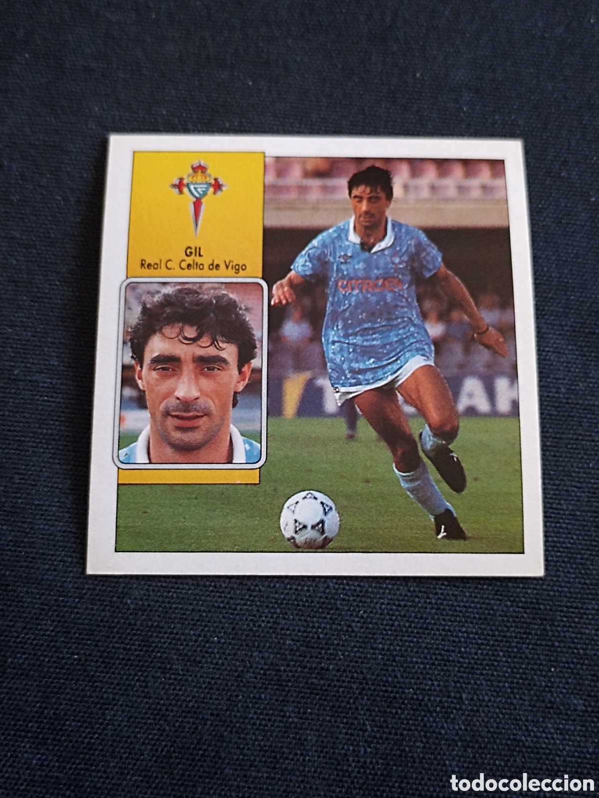 Cromos de f&uacute;tbol: Gil ( Real Club Celta de Vigo ). Liga este 92-93. Nunca pegado