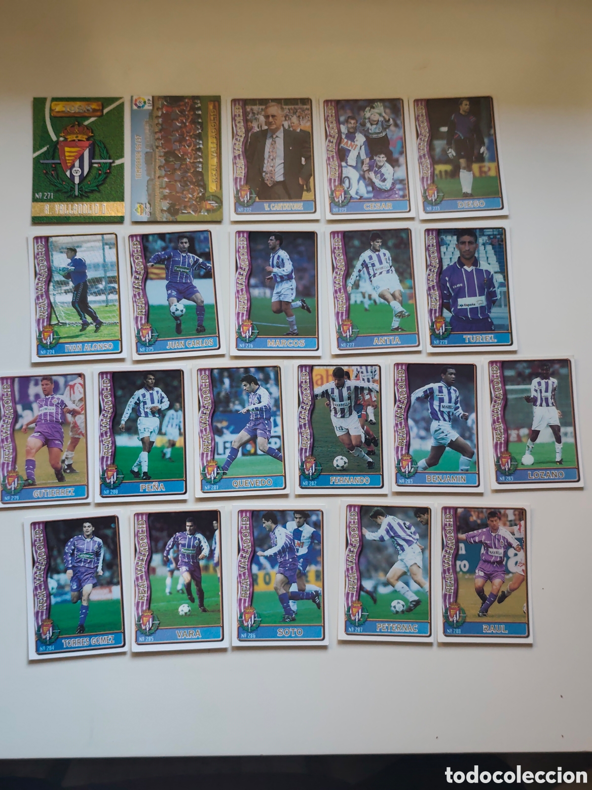 Cromos de f&uacute;tbol: 21 CARDS REAL VALLADOLID MUNDICROMO 1996 1997 #
