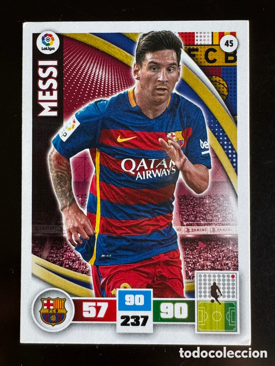 Cromos de f&uacute;tbol: Messi 45 Barcelona Adrenalyn 2025/16