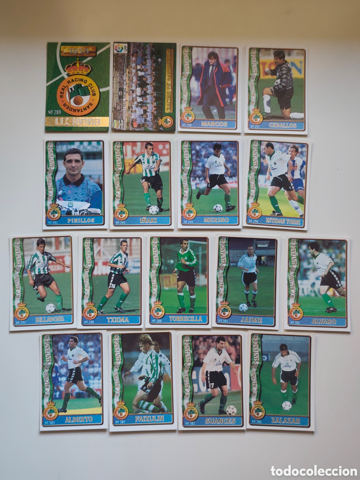 Cromos de f&uacute;tbol: 17 CARDS RACING SANTANDER MUNDICROMO 1996 1997 #