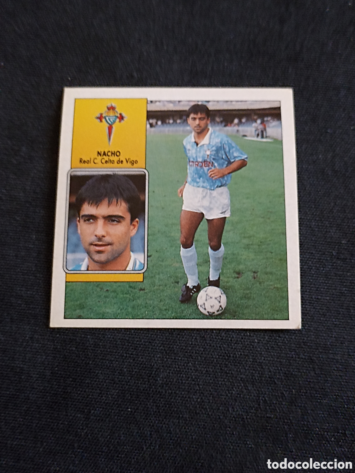 Cromos de f&uacute;tbol: Nacho ( Real Club Celta de Vigo ). Liga este 92-93. Nunca pegado