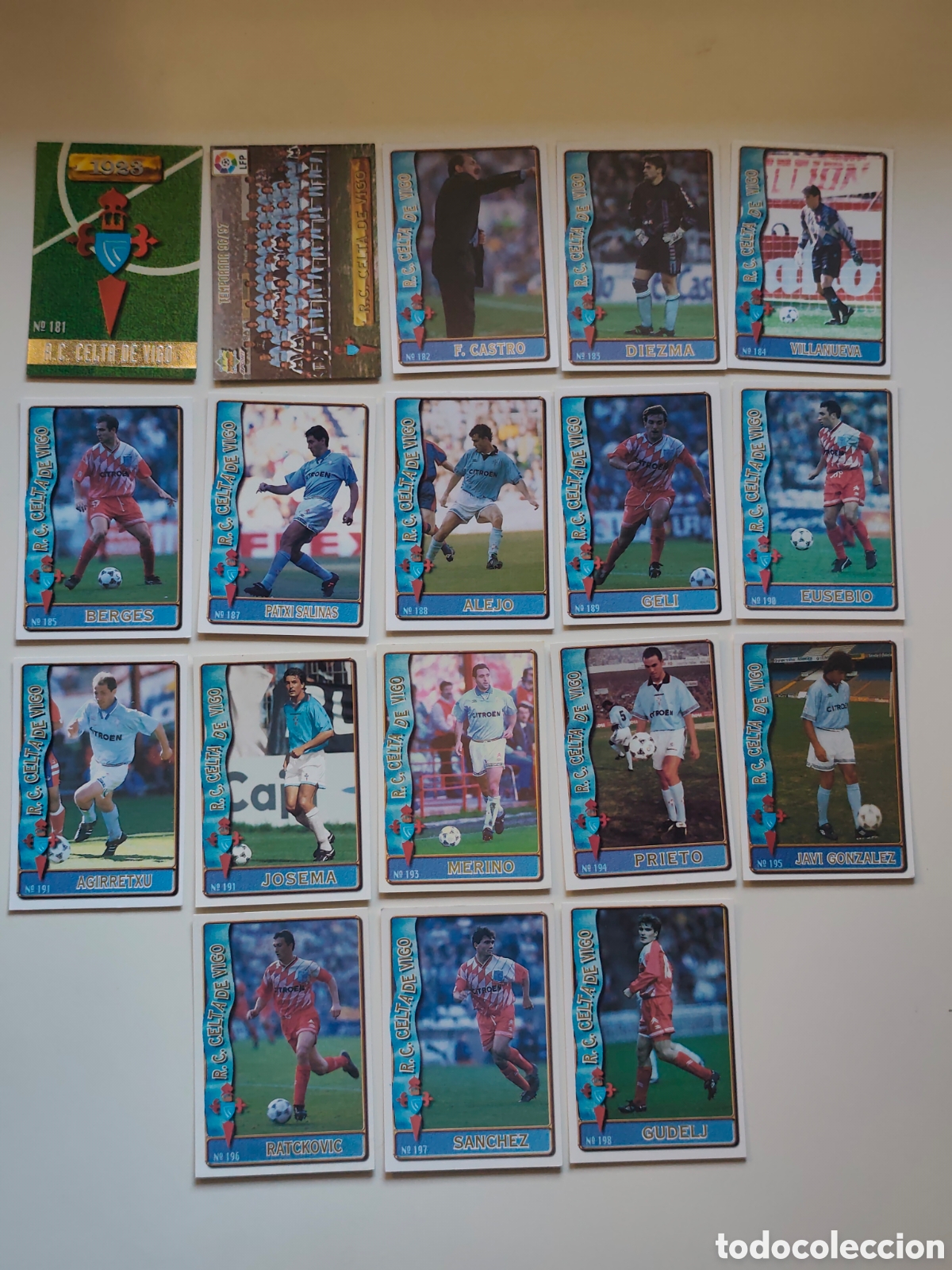 Cartes &agrave; collectionner de Football: 18 CARDS CELTA DE VIGO MUNDICROMO 1996 1997 #